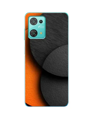 Чехол для Blackview Oscal C30 с картинкой «Геометрия оранжевых кругов»