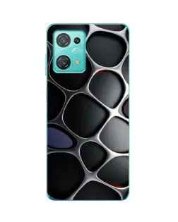 Чехол для Blackview Oscal C30 с картинкой «Объемная темная решетка»