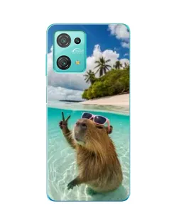 Чохол для Blackview Oscal C30 з картинкою «Капібара на морі»
