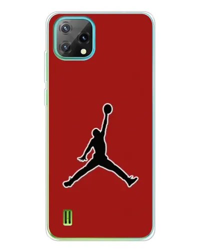 Чехол для Blackview Oscal C60 с картинкой «Jordan Red Back»