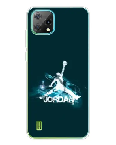Чехол для Blackview Oscal C60 с картинкой «Jordan Blue Fire»