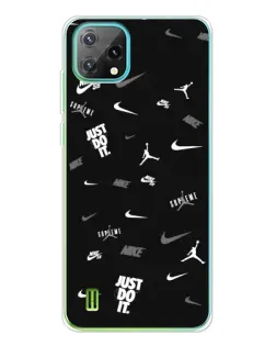 Чехол для Blackview Oscal C60 с картинкой «Nike Black Pattern»