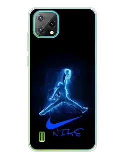 Чехол для Blackview Oscal C60 с картинкой «Jordan Neon Blue»