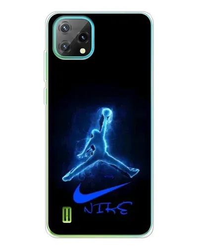 Чехол для Blackview Oscal C60 с картинкой «Jordan Neon Blue»