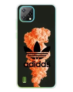 Чехол для Blackview Oscal C60 с картинкой «Оранжевый дым Adidas»