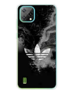 Чехол для Blackview Oscal C60 с картинкой «Абстрактный дым Adidas»