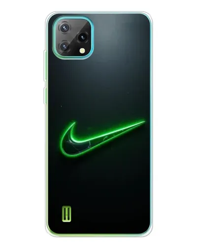 Чехол для Blackview Oscal C60 с картинкой «Неоновый контур Nike»