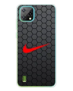 Чехол для Blackview Oscal C60 с картинкой «Nike — карбоновая сетка»