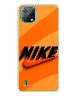Чехол для Blackview Oscal C60 с картинкой «Оранжевый драйв Nike»