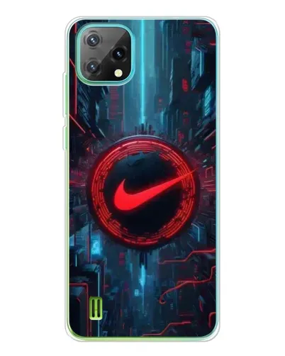 Чехол для Blackview Oscal C60 с картинкой «Техногенный стиль Nike»