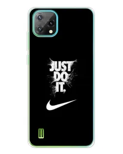 Чехол для Blackview Oscal C60 с картинкой «Текстовый принт Nike»