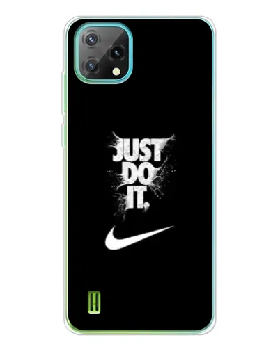 Чехол для Blackview Oscal C60 с картинкой «Текстовый принт Nike»