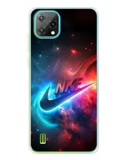 Чехол для Blackview Oscal C60 с картинкой «Огненный логотип Nike»