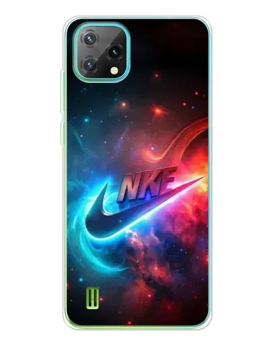 Чехол для Blackview Oscal C60 с картинкой «Огненный логотип Nike»