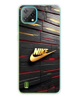 Чехол для Blackview Oscal C60 с картинкой «Золотой Nike на металле»
