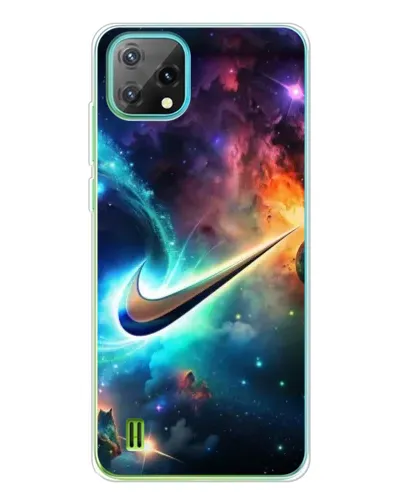 Чехол для Blackview Oscal C60 с картинкой «Космический Nike Swoosh»