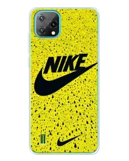 Чехол для Blackview Oscal C60 с картинкой «Желтый текстурный Nike»