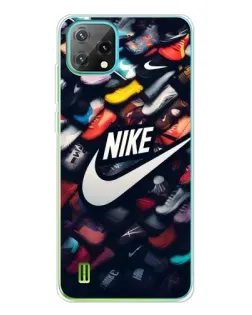 Чехол для Blackview Oscal C60 с картинкой «Коллекция кроссовок Nike»