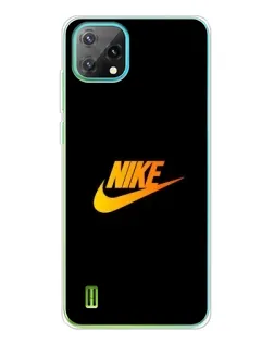 Чехол для Blackview Oscal C60 с картинкой «Золотой логотип Nike»