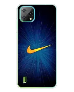 Чехол для Blackview Oscal C60 с картинкой «Синий пульс Nike»
