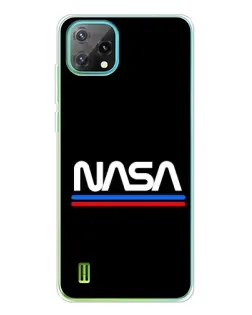 Чехол для Blackview Oscal C60 с картинкой «NASA — классика Red Blue»