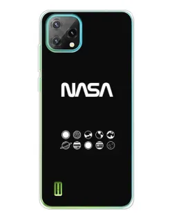 Чехол для Blackview Oscal C60 с картинкой «NASA — технический принт»