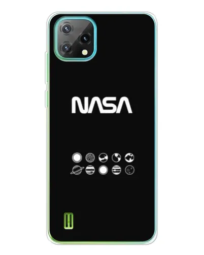Чехол для Blackview Oscal C60 с картинкой «NASA — технический принт»