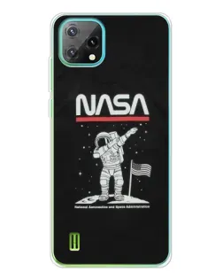 Чехол для Blackview Oscal C60 с картинкой «NASA — шагаем по Луне»