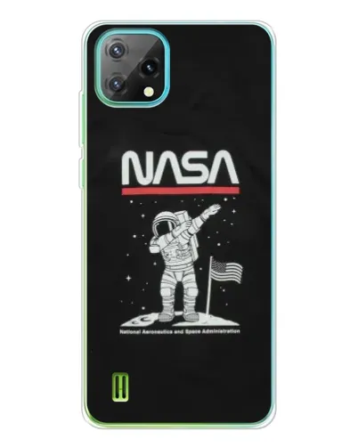 Чехол для Blackview Oscal C60 с картинкой «NASA — шагаем по Луне»