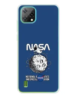 Чехол для Blackview Oscal C60 с картинкой «NASA — лунная миссия»