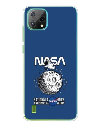Чехол для Blackview Oscal C60 с картинкой «NASA — лунная миссия»
