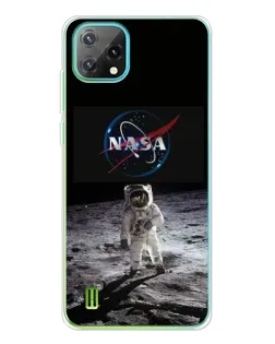 Чехол для Blackview Oscal C60 с картинкой «Астронавт на Луне»