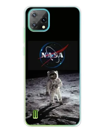 Чехол для Blackview Oscal C60 с картинкой «Астронавт на Луне»