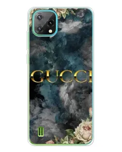 Чехол для Blackview Oscal C60 с картинкой «Абстрактные цветы Gucci»