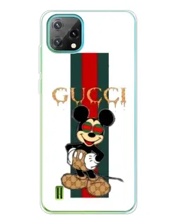 Чехол для Blackview Oscal C60 с картинкой «Микки Маус Gucci — полосы»