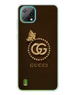 Чехол для Blackview Oscal C60 с картинкой «Gucci — золотая бабочка»
