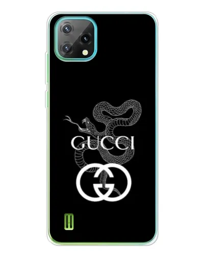 Чехол для Blackview Oscal C60 с картинкой «Gucci — серебряная змея»