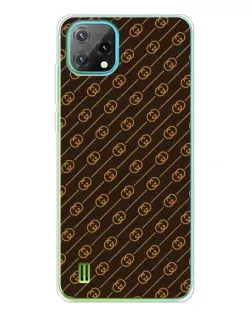 Чехол для Blackview Oscal C60 с картинкой «Gucci — золотые диагонали»