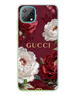 Чохол для Blackview Oscal C60 з картинкою «Gucci — бордові троянди»