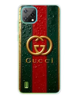 Чохол для Blackview Oscal C60 з картинкою «Gucci — фірмова смуга та золото»
