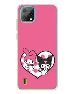 Чехол для Blackview Oscal C60 с картинкой «Kuromi и My Melody»