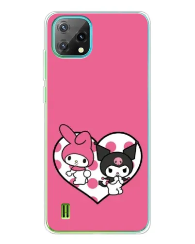 Чехол для Blackview Oscal C60 с картинкой «Kuromi и My Melody»