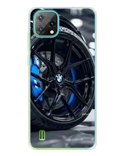 Чехол для Blackview Oscal C60 с картинкой «Колесо BMW вблизи»