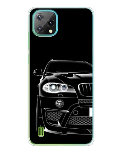 Чехол для Blackview Oscal C60 с картинкой «Темный силуэт BMW»