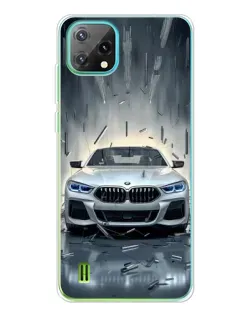 Чехол для Blackview Oscal C60 с картинкой «BMW в свете фар»