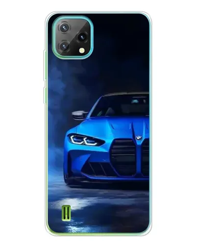 Чехол для Blackview Oscal C60 с картинкой «Голубая BMW M4»
