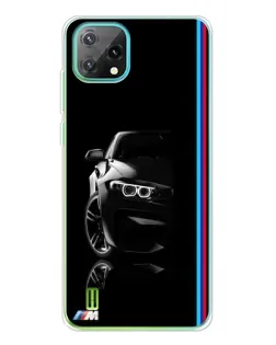 Чехол для Blackview Oscal C60 с картинкой «Силуэт BMW в темноте»