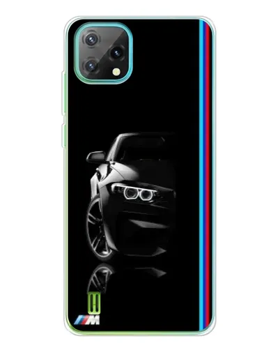 Чехол для Blackview Oscal C60 с картинкой «Силуэт BMW в темноте»