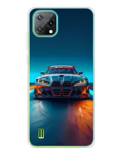 Чехол для Blackview Oscal C60 с картинкой «BMW — огни неона»