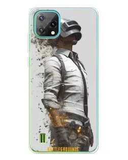 Чехол для Blackview Oscal C60 с картинкой «PUBG — боец в пыли»